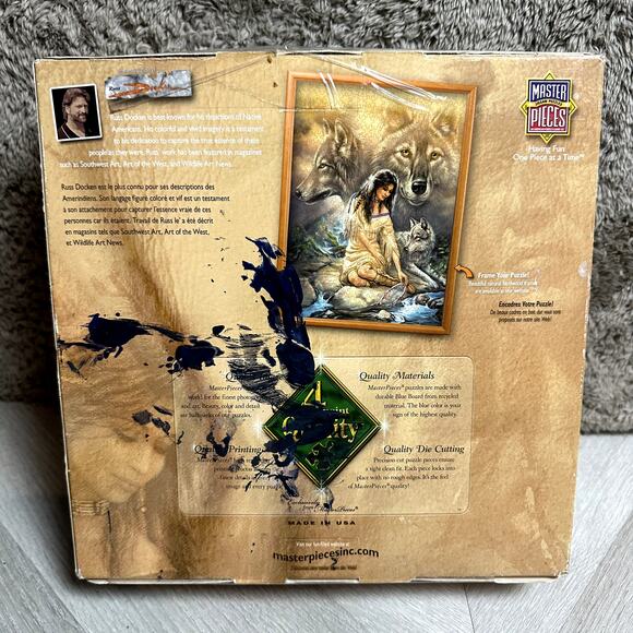 Russ Docken 500 MasterPieces Jigsaw Puzzle Inner Vision Native American Wolves - Picture 2 of 6